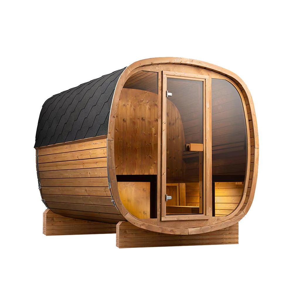 Auris Two Luxury Outdoor Cedar Sauna - Luxury Sauna Collection - Modern Outdoor Saunas for Sale USA