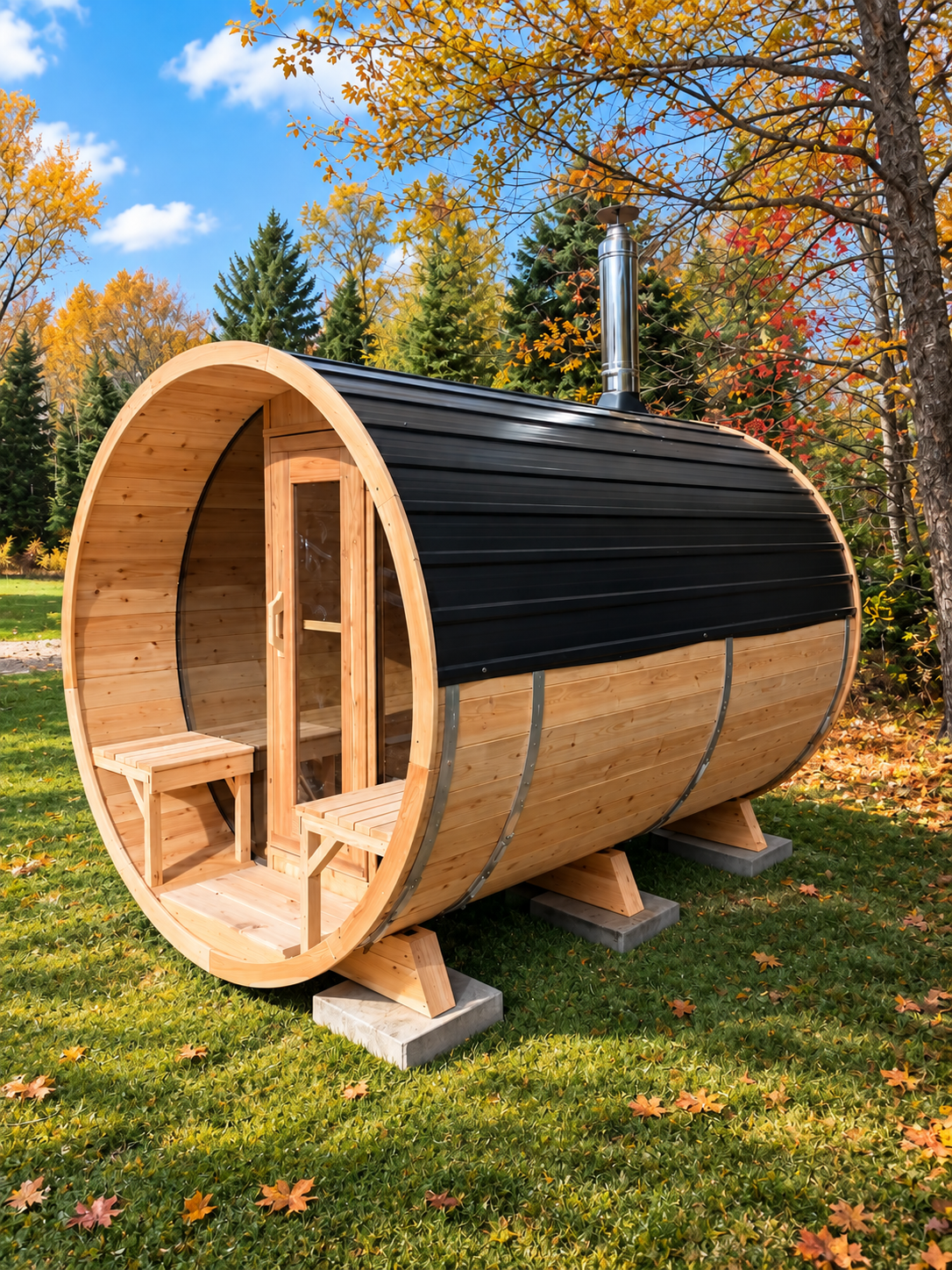 Canadian Timber Tranquility MP Barrel Sauna | Dundalk Leisurecraft