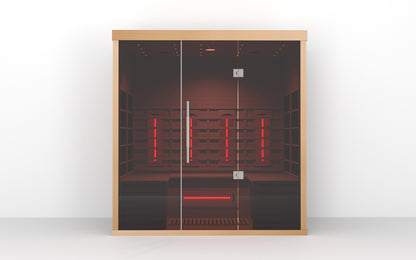 Lumin Three Canadian Hemlock wood infrared sauna