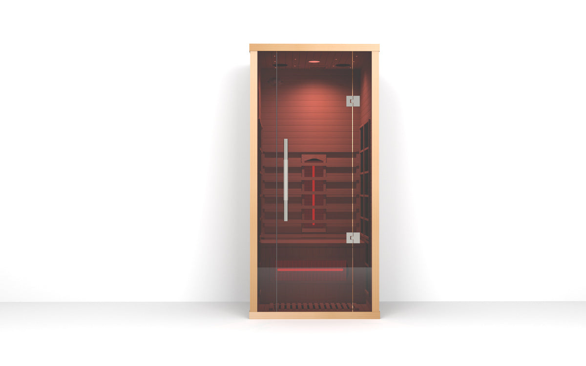 Lumin One 1-2 person infrared sauna interior