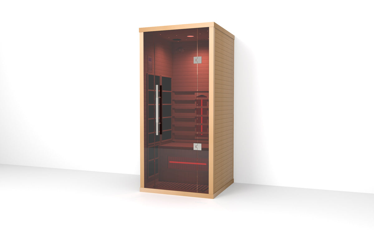 Lumin One luxury infrared sauna front view
