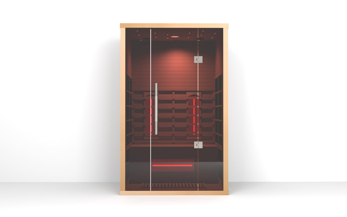 Lumin Two indoor infrared sauna interior and wellness features