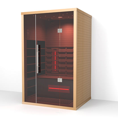 Lumin Two luxury 2-person indoor infrared sauna exterior