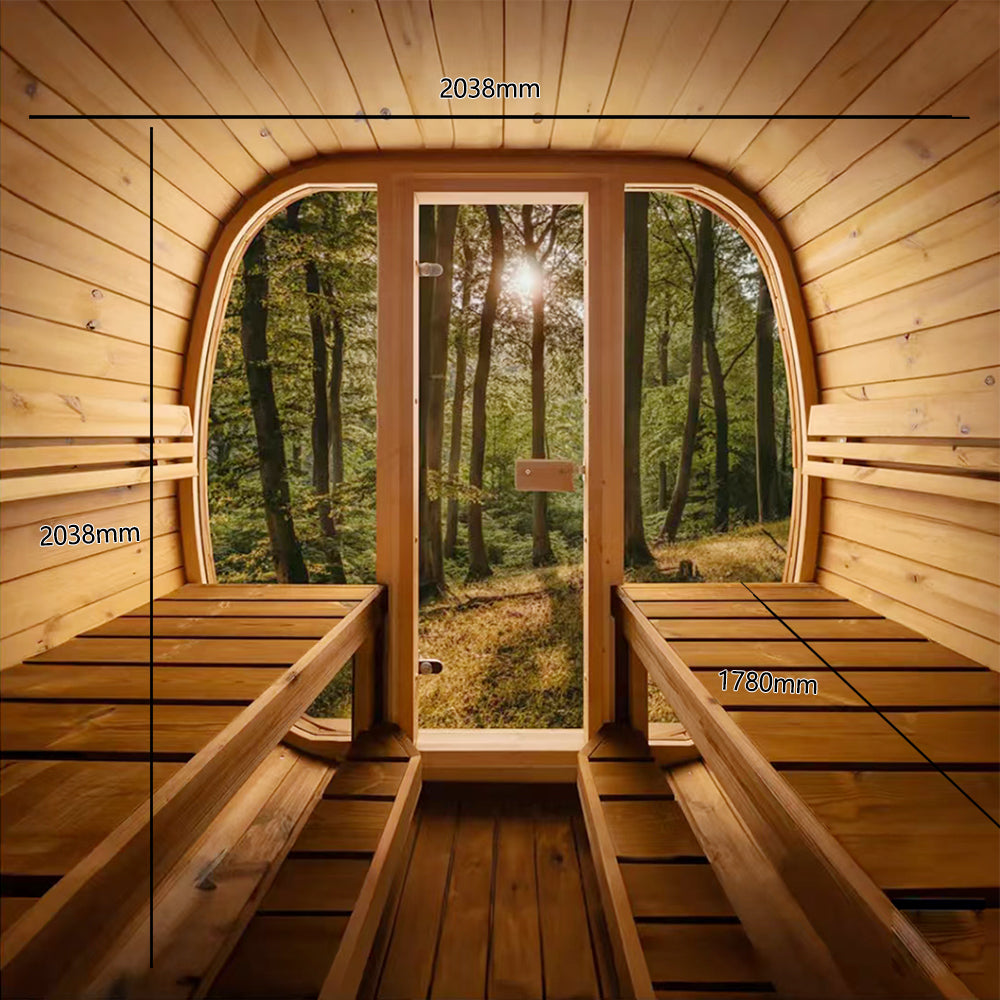 Luxury outdoor cedar sauna for a backyard wellness space - Luxury Sauna Collection