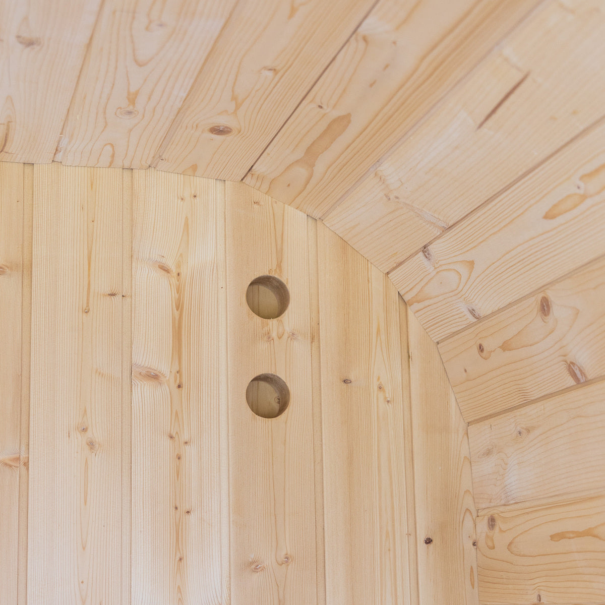 Natural red cedar outdoor sauna