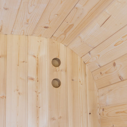 Natural red cedar outdoor sauna